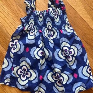 Blue and White Patterned Dress